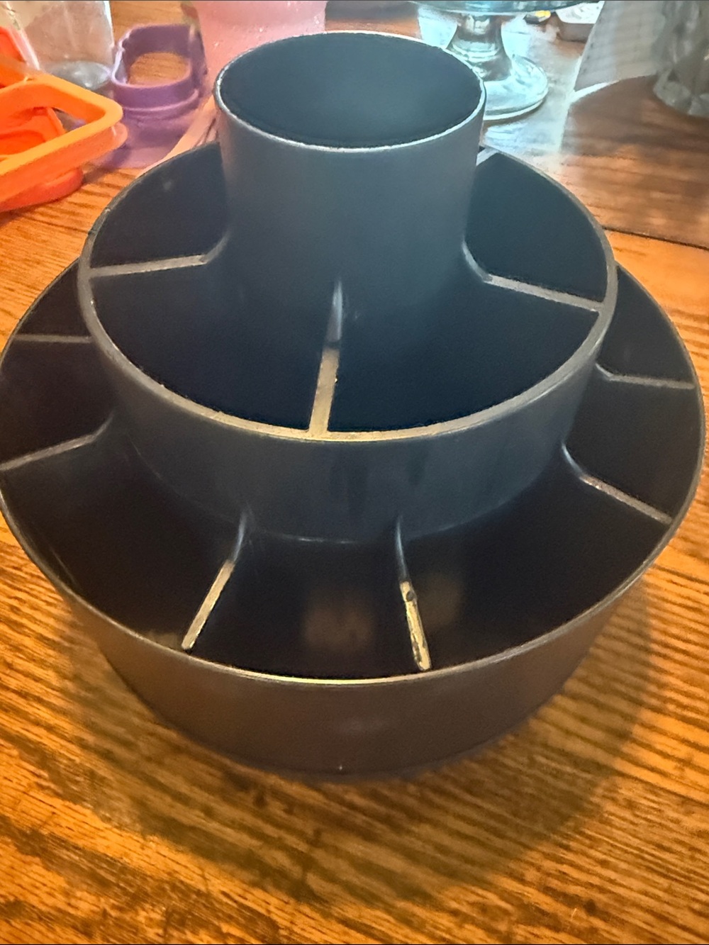 Pampered Chef Black Tiered Rotating Utensil Caddy